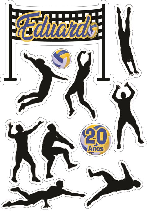 Volleyball Cake Topper Printable